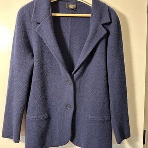 Charter Club 100% Cashmere Blazer - Navy Size Large